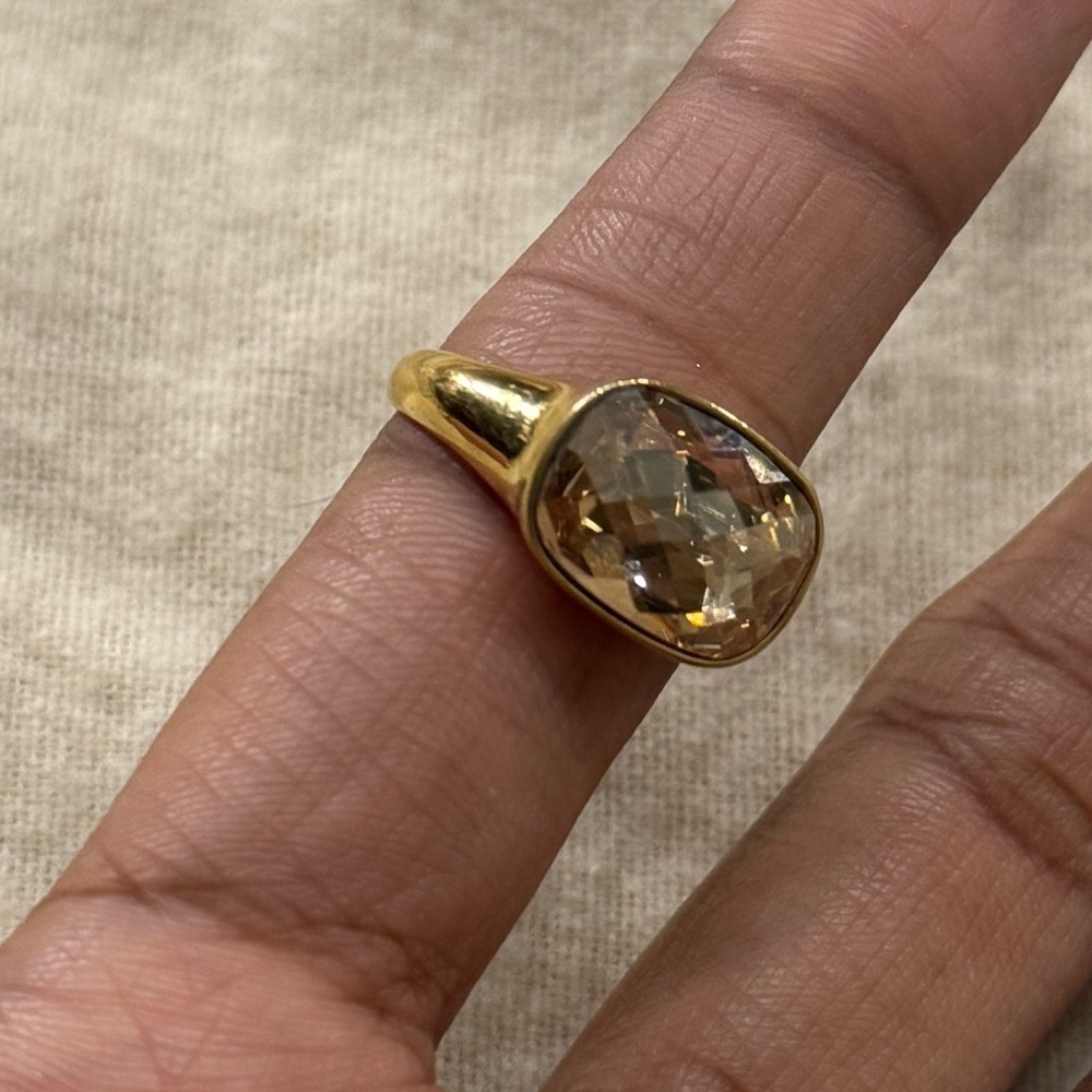 Gold plated cocktail ring - Picture 3 of 5